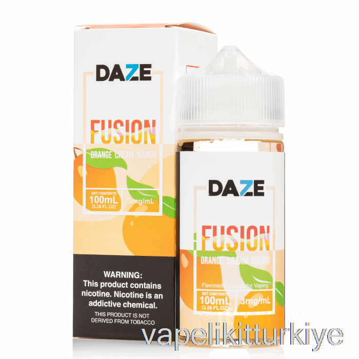 Vape Türkiye Portakal Kremalı Mango - 7 Daze Fusion - 100ml 0mg